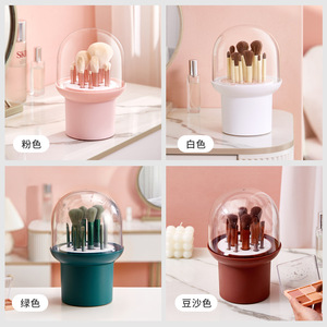 HeDou <b>Makeup</b> Brush Storage Box 12-Hole Transparent Cover Cosmetic Organizer for Powder Eyeshadow Storage - Product Image 3