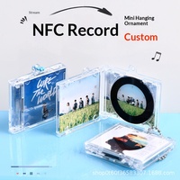 Porte-clés en acrylique NFC avec enregistrement musical, mini album personnalisé pour pendentif périphérique étoile carrée