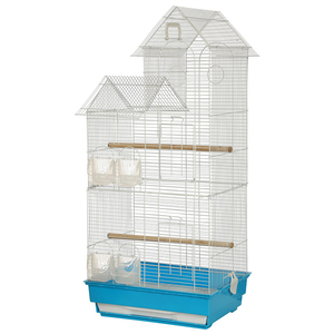 Grande Gabbia per Uccelli in Acciaio Inox, Gabbia per Allevamento di Pappagalli Piccoli e Medi, in Ferro Battuto, Gabbia per Canarini - Product Image 2