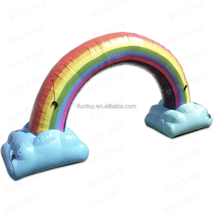 Arche gonflable commerciale en bâche PVC avec pulvérisateur d'eau, motif palmier tropical, jouet aquatique extérieur pour enfants, idéale pour la <span class=keywords><strong>location</strong></span> lors de fêtes d'été - Product Image 5