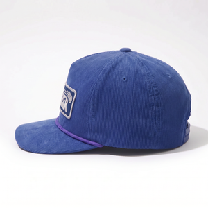 Casquette en velours côtelé non structurée avec logo brodé personnalisé OEM à 5 panneaux et fermeture snapback - Product Image 4