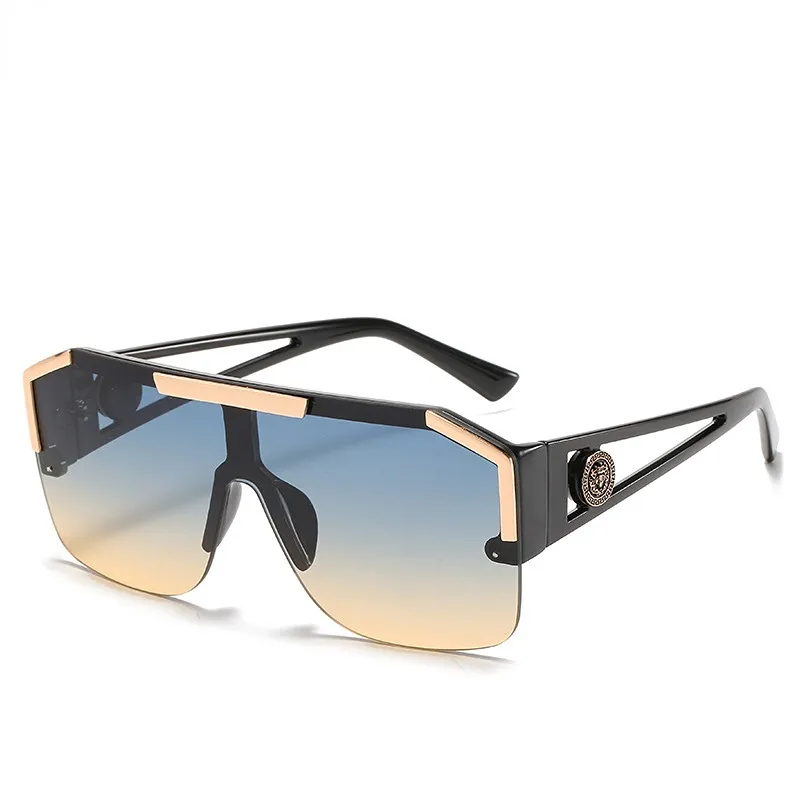 2023 Luxury Oversized Men's Sunglasses Brand Designer Sunglasses Women's Fashion Square Sunshade Glasses UV400 Trend Sunglasses