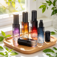 Flacon de parfum en verre miniature portable anti-fuite 3ML 5ML 8ML 10ML 15ML, flacon pulvérisateur noir avec pompe