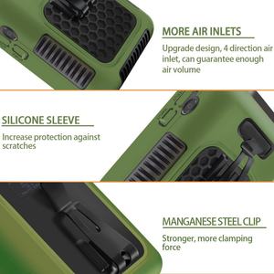 Ventilateur Socool 6000 mAh, mini ventilateur portable à clipser à la ceinture, sans pales, multi LED, rechargeable, moteur CC, refroidisseur pour la maison et l'extérieur - Product Image 2