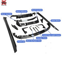 Kit aérodynamique en fibre de carbone style LD pour BMW X5M F95 2019-2022 : Lame avant, jupes latérales, diffuseur arrière LED, aileron arrière, aileron de toit