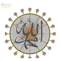 Lustre en acier inoxydable décoré de cristaux dorés pour villa ou mosquée kazakh, luminaires suspendus élégants pour la décoration intérieure