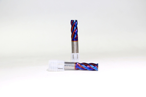 HRC68 4F R0.5 Corner Radius End Mill 12mm <b>Cutting</b> Dia,30mm Cut Length,D10 Shank 75mm Overall Length for CNC Mold Steel Machining - Product Image 3