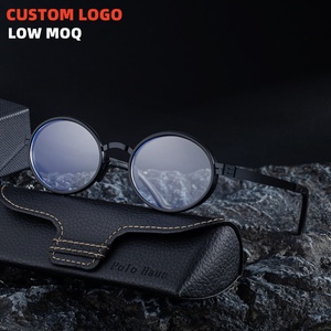 2025 nuovo Logo personalizzato retrò occhiali da sole polarizzati per Unisex UV400 con cerniera senza viti per la guida di tende da sole - Product Image 1