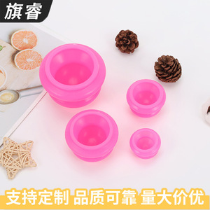 Pink Silicone Cupping Device Round Shape Flameless Moisture Absorbing For Home Therapy Massage Kit - Product Image 3