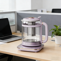 Bouilloire Électrique en Verre Multifonction 1,5 L, Grande Vente, Arrêt Automatique, Maintien au Chaud, Théière Intelligente, Pot de Santé, Bouilloire à Eau Chaude