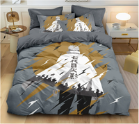 Nouvelle parure de lit en coton personnalisée, quatre pièces, housse de couette, drap, taie d'oreiller, ensemble de literie
