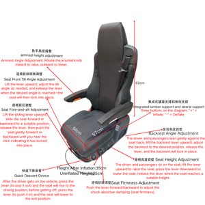 Siège de camion universel modifié avec airbag d'aviation, super doux et confortable, pour le transport de marchandises - Product Image 4