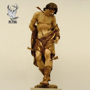 Escultura Cristiana Clásica para Decoración de Exteriores, Estatua de San Sebastián de Tamaño Real en Fibra de Vidrio, Estilo Ejército Romano - Product Image 6