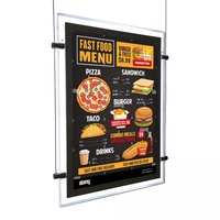 Caja de Luz Acrílica de Doble Cara Personalizada con LED A1/A2/A3/A4, Marco de Exhibición Colgante para Ventana