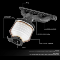 Convertidor Catalítico de Escape de Ajuste Directo para Chevy Malibu y Pontiac G6 2.2L 2.4L (2004-2008) de Acero Inoxidable, Cumple con EPA