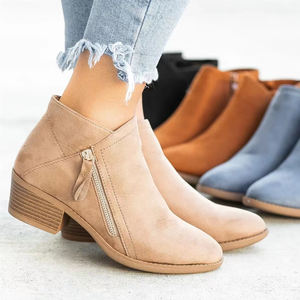 Chaussures d'hiver à talons noirs pour femmes, bottes hautes, bon marché, vente en gros, 2023 - Product Image 2