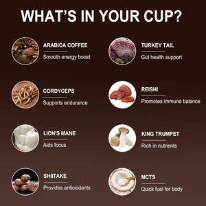 Café de Hongos en Polvo de Marca Privada ODM/OEM 180g, Bueno para la Concentración, la Memoria y la Inmunidad, Producto de Belleza Efectivo para Adultos - Product Image 3