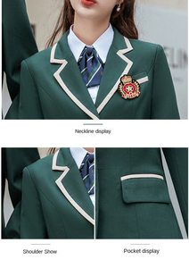 Preppy JK lycée <span class=keywords><strong>uniforme</strong></span> ensemble pour hommes femmes à manches longues Style <span class=keywords><strong>anglais</strong></span> enseignant costume vêtements de jardin pour étudiants pour enfants - Product Image 6