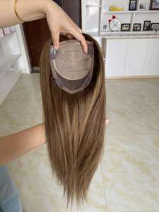 Prêt à expédier, toupet de cheveux humains de haute qualité 5x6.5 pour femmes, 100% cheveux humains, toupet russe européen vierge, base en soie - Product Image 3