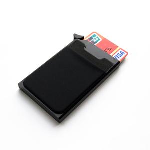 RFID blocco Auto Pop-Up porta carte portafoglio uomo/<span class=keywords><strong>donna</strong></span> in alluminio metallo portafoglio <span class=keywords><strong>con</strong></span> <span class=keywords><strong>portamonete</strong></span> - Product Image 2