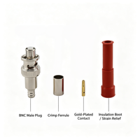 Connecteur de câble coaxial RF haute tension 5KV, fiche mâle BNC, aiguilles femelles SHV MHV compatibles avec les câbles coaxiaux LMR240 H-155 RG8X
