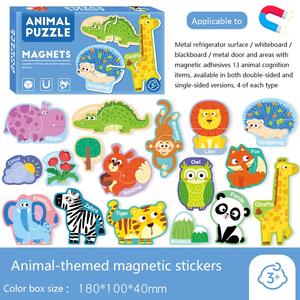 Juguete educativo para niños, <span class=keywords><strong>pizarra</strong></span> magnética temprana, pegatinas para nevera, rompecabezas, 26 letras en inglés, <span class=keywords><strong>animales</strong></span> para inteligencia - Product Image 4