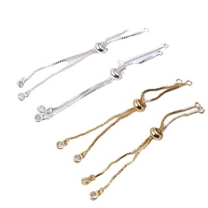 Zircon Box Chain <b>Bracelet</b> Findings <b>Copper</b> Plated For DIY Jewelry Making Spring 2024 Yiwu Origin - Product Image 4