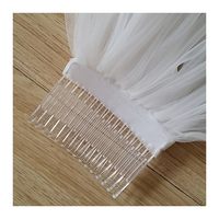 Voile de mariée en dentelle à prix de gros raisonnable, plusieurs modèles disponibles, bordure en ruban, monocouche, teint uni, pour mariage, type mantille