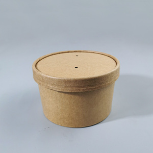 Tùy Chỉnh In Dùng Một Lần Giấy Kraft Súp Cốc Bồn Tắm Thực Phẩm Container Với Nắp Giấy Cũng Kín Thân Thiện Với Môi Phân Hủy Thực Phẩm Hộp - Product Image 6