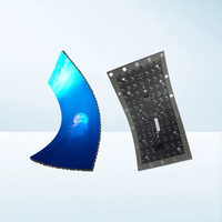 Module LED flexible P2 320x160mm, panneau LED souple pliable pour affichages créatifs cylindriques et irréguliers