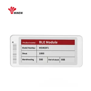 Minew Bluetooth 5.0 Esl 2.9 Inch Supermarkt Oplossing Ble 5.0 Digitaal Slim Prijskaartje Elektronisch Planketiket Epaper Esl-Systeem