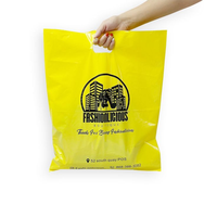 Sac à provisions en plastique découpé avec impression de bijoux de logo personnalisé en couleur personnalisée avec poignée de logo de marque privée