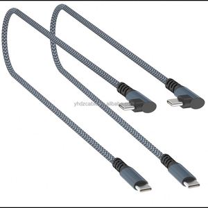 90 Degree Nylon Braided Data <b>Cable</b> 1M 2M <b>3M</b> 3A <b>USB</b> <b>C</b> Fast Charging <b>Cable</b> for iPhone 15 16 17 Samsung Huawei - Product Image 6