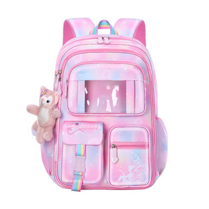 Mochila Escolar Rosa Degradado de Gran Capacidad, Ligera, para Estudiantes de 1º a 6º Grado, Venta al por Mayor y Personalizada - Product Image 1