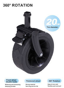 Carrito de Jardín Plegable y Ajustable Eléctrico Personalizado de 100W con Ruedas Gruesas, Portátil, para Exteriores, Playa, Picnic y Camping - Product Image 3