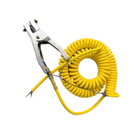 Pince de mise à la terre/de mise à la terre en aluminium approuvée Atex connectée avec un câble jaune