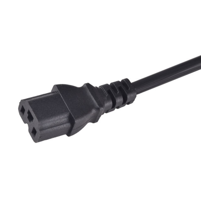CCC Spring-Loaded C15 to C13 Power Cable Heat-Resistant 16A L-Type Extension Cord for Industrial Devices and Data Centers 250V