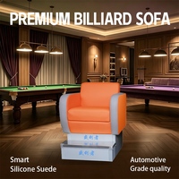 Canapé de billard individuel modèle H2 en cuir silicone avec structure métallique pour usage commercial – Accessoires de billard pour table de billard