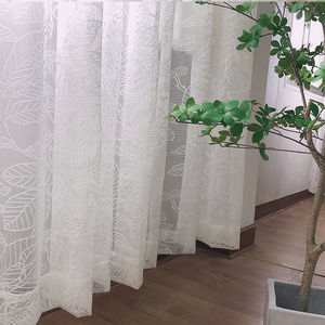 2022 design di design ricamato 100% italiano poliestere rosa puro jacquard di tacchino voile bianco puro moderno soggiorno tende - Product Image 4