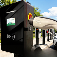 Nuevo Poste de Carga para Vehículos Eléctricos Jinghu para Exteriores, 7-22kW, Tipo 2, Enchufe de Pared, Compatible con Plataforma OCPP 1.6J/2.0, Resistente a la Intemperie IP54