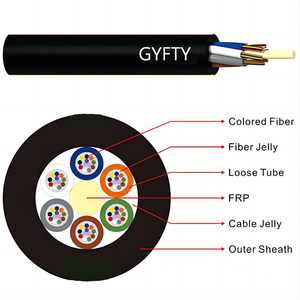Outdoor All Dielectric GYFTY Duct Fiber Optic Cable G652D 12 24 48 96 144 Core FTTH Loose Tube Non-Metallic Stranded Single Mode - Product Image 2