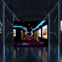 Bande lumineuse EL ultra-fine pour KTV, discothèque, théâtre, cinéma, salle, ambiance murale, guide de sol/décoration d'escalier, alimentation DC/AC, sonore