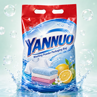 Emballage personnalisé avec logo imprimé, laminé, en plastique, pour détergent en poudre, 5 kg, 10 kg, emballage en sachet autoportant