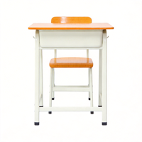 Bureau d'étudiant à hauteur réglable avec tiroir pour livres et crochet pour bouteille d'eau, design ergonomique, bureau inclinable, mobilier scolaire