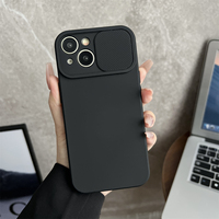 Coque de téléphone en silicone souple avec protection coulissante pour appareil photo et dos pour iPhone 18Pro 17 16 15 14 13 12 11 Pro XS Max XR