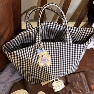 Nouveau sac à bandoulière en toile réversible grande capacité, léger, pour les sorties, le shopping, sac fourre-tout pour maman - Product Image 2