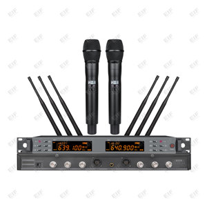 OEM EIF HD-3000 Dual Channel <b>Wireless</b> <b>Microphone</b> True diversity line with 6 antennas has an effective range of 100 meters - Product Image 3