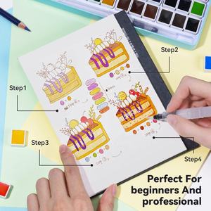 Wasserfarbe 36-Farben-Wasserfarben-Farbset Metallring Pinsel wesentliche Farben für Kinder - Product Image 6