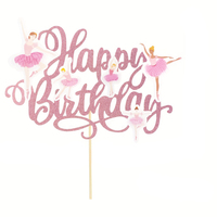 Großhandel Ballett-Mädchen Happy Birthday Cake Topper für Ballett-Tanz-Themen Geburtstagstorten-Dekoration