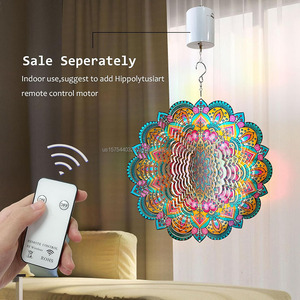 Mandala <b>Wind</b> <b>Spinners</b> Stainless Steel <b>Wind</b> Sculpture Gift 3D Hanging <b>Garden</b> <b>Wind</b> <b>Spinner</b> Christmas Decoration Indoor Outdoor - Product Image 5